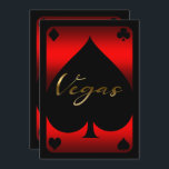 Red & Black Spade Casino Las Vegas 21st Birthday Kaart<br><div class="desc">Aanpassen voor elke gebeurtenis</div>