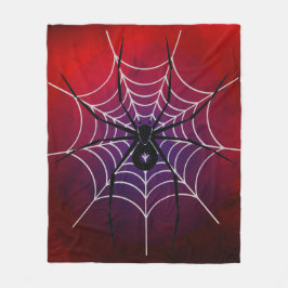 Red Black Spider Throw Blanket Fleece Deken