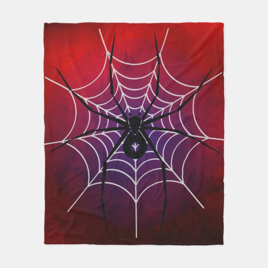 Red Black Spider Throw Blanket Fleece Deken (Voorkant)