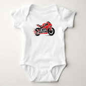 Red Black Sport Motorcycle  Romper (Voorkant)