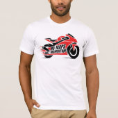 Red Black Sport Motorcycle T-shirt (Voorkant)