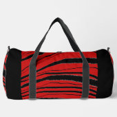 Red + Black Stripe  Athletic Gym Travel Carry On  Plunjezak (Voorkant)