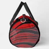 Red + Black Stripe  Athletic Gym Travel Carry On  Plunjezak (Rechts)