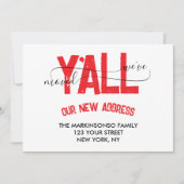 Red Black Stripe We Moved Moving Announcement Kaart (Voorkant)