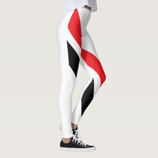 Red/Black Stripes on White Leggings 1 (Rechts)