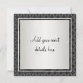 Red Black Stropdas Party Elegant Black Party Uitno Kaart (Achterkant)