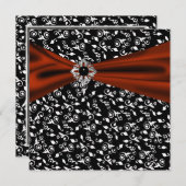 Red Black Stropdas Party Elegant Black Party Uitno Kaart (Voorkant / Achterkant)