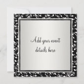 Red Black Stropdas Party Elegant Black Party Uitno Kaart (Achterkant)