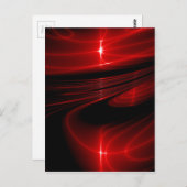 Red Black Swirl Briefkaart (Voorkant / Achterkant)