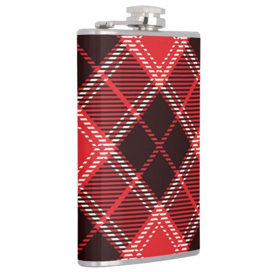 Red Black Tartan Heupfles (Rechts)