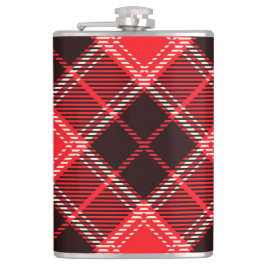 Red Black Tartan Heupfles