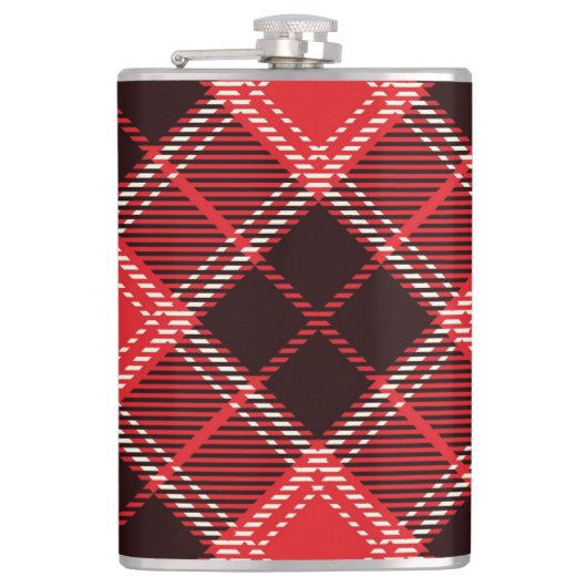 Red Black Tartan Heupfles (Voorkant)