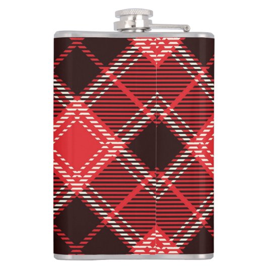 Red Black Tartan Heupfles (Achterkant)