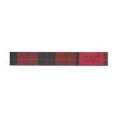 Red Black Tartan - kerstadres Adreslabel Wikkel (Individueel)