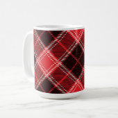 Red Black Tartan Koffiemok (Voorkant links)