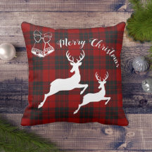 Red Black Tartan Merry-kerstdecor
