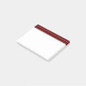 Red Black Tartan Patroon Post-it® Notes (Schuin)