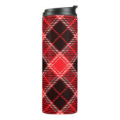 Red Black Tartan Thermosbeker (Gedraaid links)