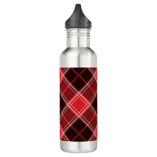 Red Black Tartan Waterfles (Links)