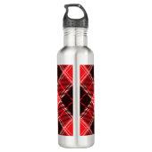 Red Black Tartan Waterfles (Achterkant)