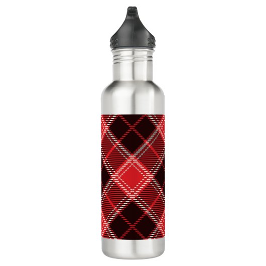Red Black Tartan Waterfles (Rechts)