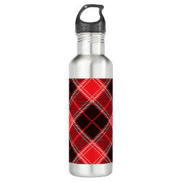 Red Black Tartan Waterfles