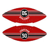 Red Black Team Jersey Fan Gear American Football (Panelen)