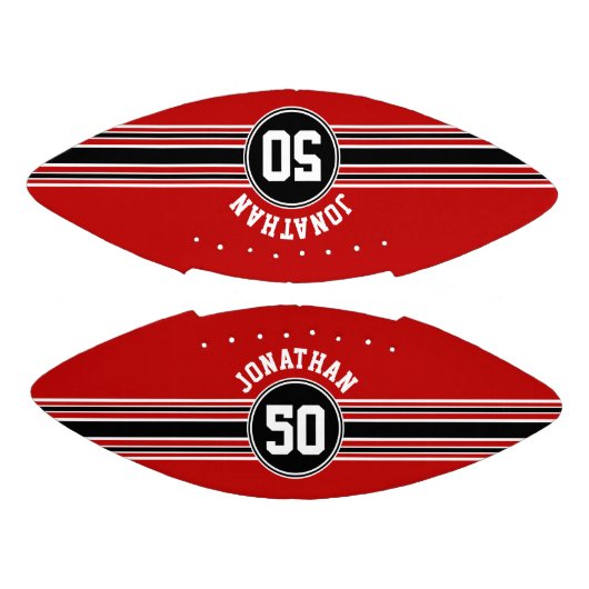 Red Black Team Jersey Fan Gear American Football (Panelen)