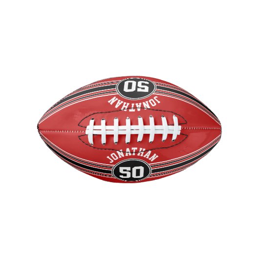 Red Black Team Jersey Fan Gear American Football (Voorkant)