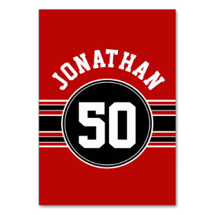 Red Black Team Jersey Fan Gear Kaart