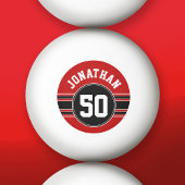 Red Black Team Jersey Fan Gear Pingpongbal