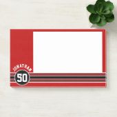 Red Black Team Jersey Fan Gear Post-it® Notes (Kantoor)