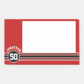 Red Black Team Jersey Fan Gear Post-it® Notes (Voorkant)