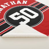 Red Black Team Jersey Fan Gear Sherpa Deken (3/4)