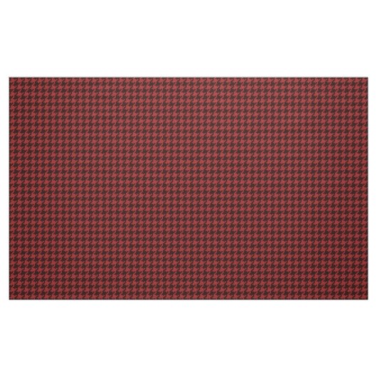 Red Black Textured Houndstooth Geometric Pattern Stof (Fat Quarter)