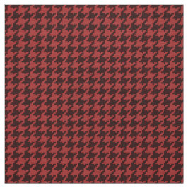 Red Black Textured Houndstooth Geometric Pattern Stof