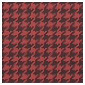 Red Black Textured Houndstooth Geometric Pattern Stof (Close Up)