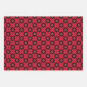 Red & Black Tile Pattern Inpakpapier Vel (Voorkant)