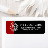 Red Black Tree of Life Bar Mitzvah Etiket (Insitu)