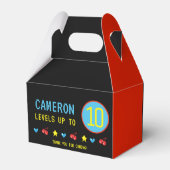 Red Black Video Game Arcade Player 10e verjaardag Bedankdoosjes (Achterkant)