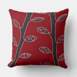 Red Black VINES Retro DESIGN Sierkussen