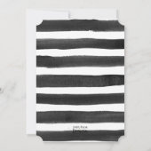 Red Black Waterverf Stripes Rehearsal Dinner Kaart (Achterkant)