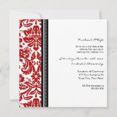 Red Black Wedding Vow Renewal Uitnodiging (Achterkant)