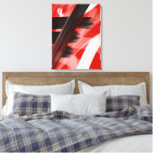 Red Black White Abstract Canvas Afdruk (Insitu (Slaapkamer))