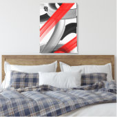 Red Black White Abstract Canvas Afdruk (Insitu (Slaapkamer))