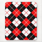 Red Black White Argyle Pset Muismat (Voorkant)