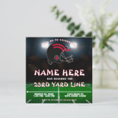 Red Black White Atlanta Football Team Verjaardag Kaart (Staand voorkant)