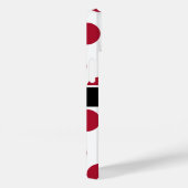 Red Black White Big Polka Dot Monogram Case-Mate iPhone Case (Achterkant / Rechts)
