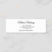 Red Black White Cherry Blossom Rising Sun Mini Visitekaartje (Achterkant)