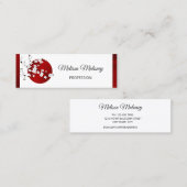 Red Black White Cherry Blossom Rising Sun Mini Visitekaartje (Voorkant / Achterkant)